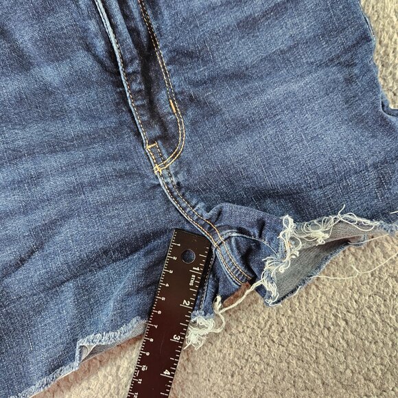 American Eagle Shorts Womens 2 Short Super High Rise Cut Off Distressed Denim - Picture 11 of 16